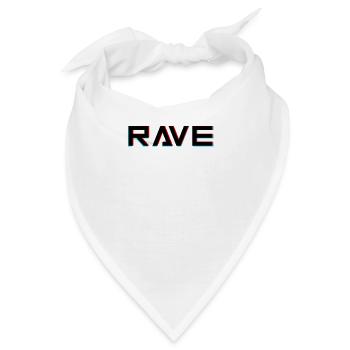 Back Print Rave Kreuz Rave Quote Raver - Bandana - Weiß - Vorne