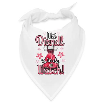 Mei Dirndl is in da Wäsch - Bandana - Weiß - Vorne