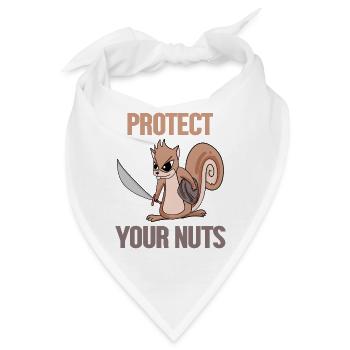Lustiges Eichhörnchen Geschenk - Bandana - Weiß - Vorne