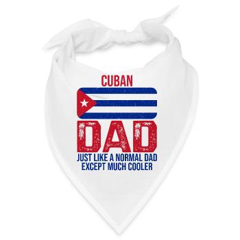 Cuban Dad Kuba-Flagge zum Vatertag - Bandana - Weiß - Vorne