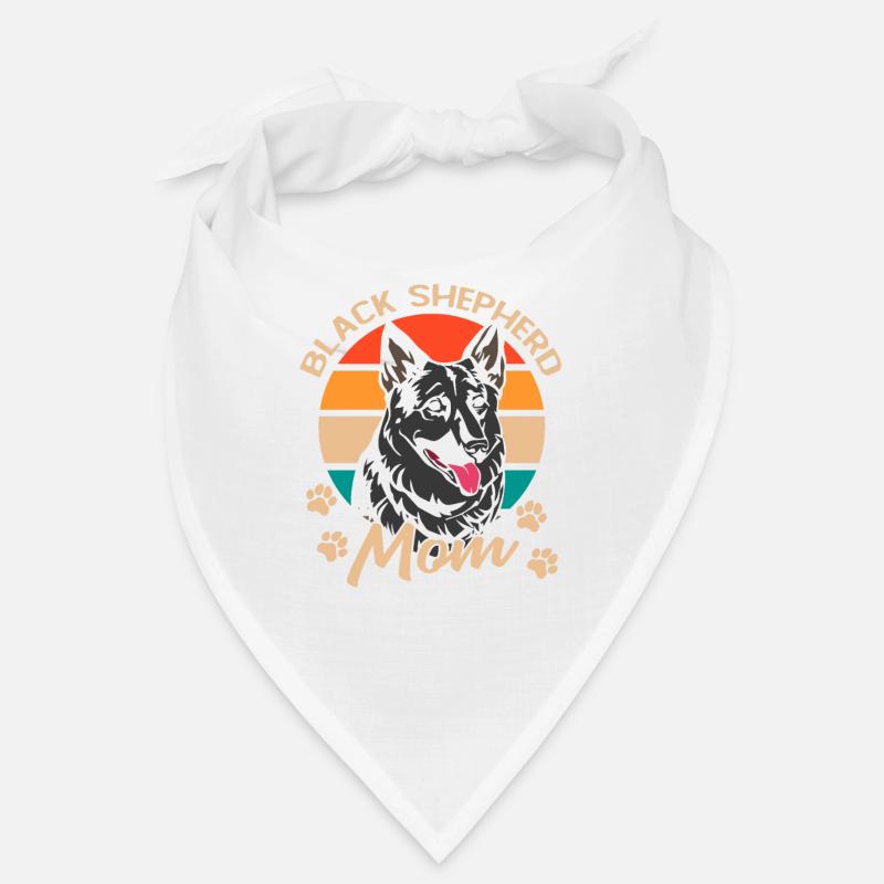 Schwarzer Deutscher Schäferhund Mom Muttertag Bandana