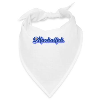 Mashallah Kosovo Style kosovarische Flagge - Bandana - Weiß - Vorne