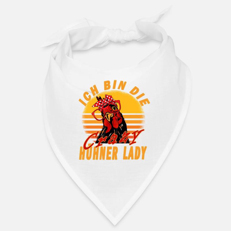 ich bin die crazy hühner lady - Bandana - Weiß