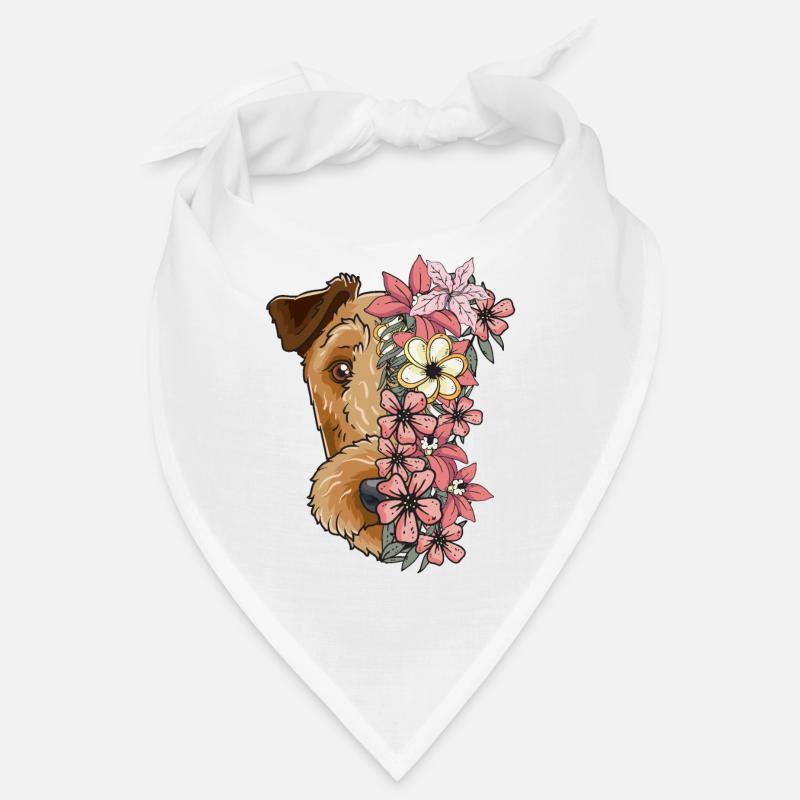 Irish Terrier mit Blumen Bandana