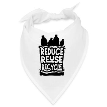 Plastik Recycling - Bandana - Weiß - Vorne