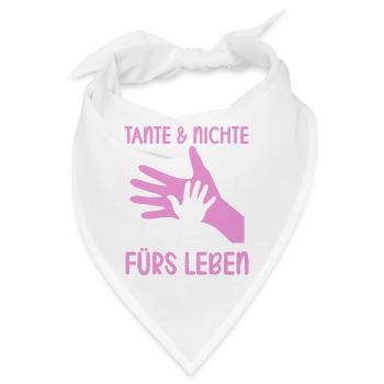 Tante und Nichte beste Freundinnen fürs Leben - Bandana - Weiß - Vorne