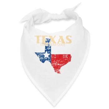 Texas the lone star state USA Fans Geschenk Retro - Bandana - Weiß - Vorne