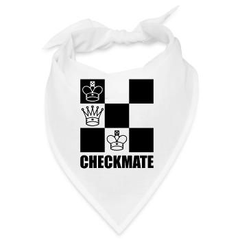 Checkmate Sport Schach Schachmeister Denksport - Bandana - Weiß - Vorne
