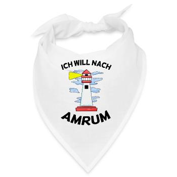 Amrum Nordsee Geschenk - Bandana - Weiß - Vorne