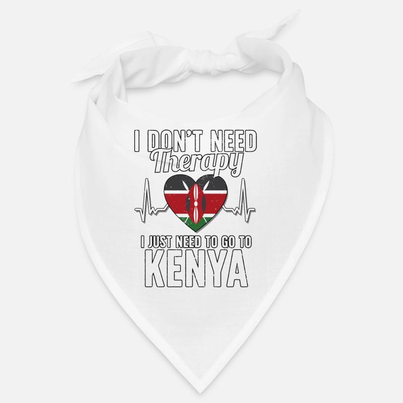 Kenya flag I Kenyan Souvenirs - Bandana - Weiß