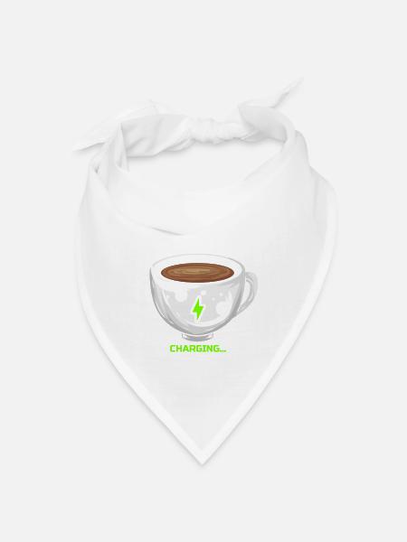 Le café recharge les batteries - Bandana - blanc - Devant