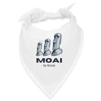 Moai Oster Inseln Rapa Nui Statuen Köpfe Mystery - Bandana - Weiß - Vorne