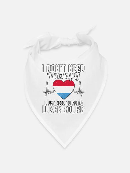 Luxembourg flag I Luxembourg Souvenirs - Bandana - blanc