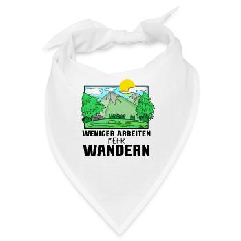 Wandern Berge Wanderer - Bandana - Weiß - Vorne