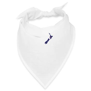 Neuseeland mit Herzschlag EKG Vintage Flagge - Bandana - Weiß - Vorne