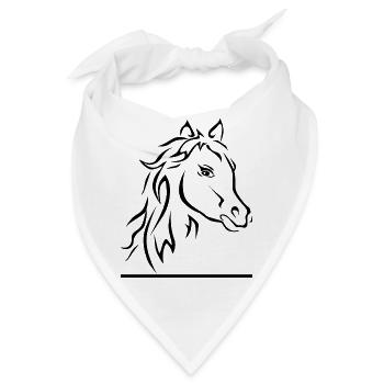 Horse Pferd - Bandana - Weiß - Vorne