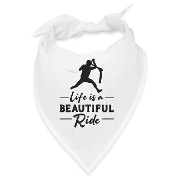 Scooter Stunt Vintage E-Scooter Retro Geschenkidee - Bandana - Weiß - Vorne