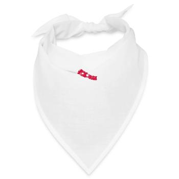 Nepal mit Herzschlag EKG Vintage Flagge Nepal - Bandana - Weiß - Vorne