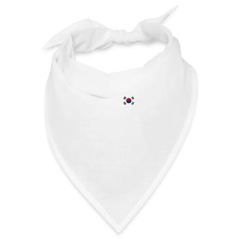 Süd Korea mit Herzschlag EKG Vintage Flagge Süd - Bandana - Weiß - Vorne