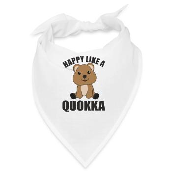 Happy like a Quokka - süße Quokkas süße Tiere - Bandana - Weiß - Vorne