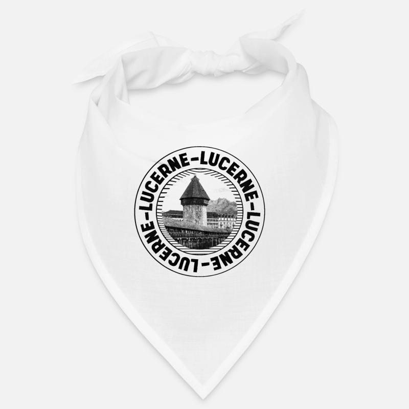 Lucerne Circular Stamp Chapel Bridge Bandana