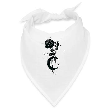 Occult Vintage Moon Rose Witchcraft Okkult Hexe - Bandana - Weiß - Vorne