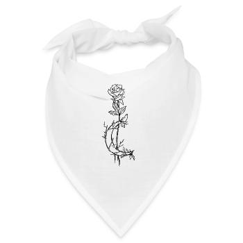 Occult Vintage Moon Rose Witchcraft Okkult Hexe - Bandana - Weiß - Vorne
