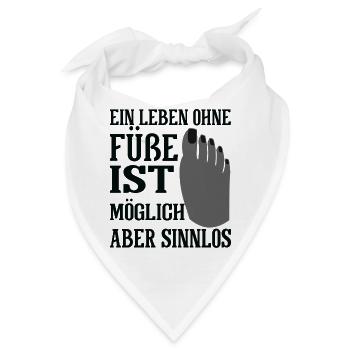 Fußpflege Podologin Medizinische Fußpflege - Bandana - Weiß - Vorne