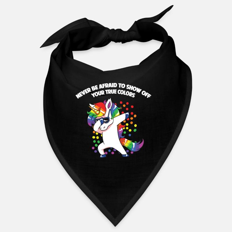 Lesben Motiv mit Spruch lesbisch CSD Regenbogen Bandana