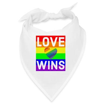 Regenbogen, Regenbogen, Regenbogen, Regenbogen, Regenbogen - Bandana - Weiß - Vorne
