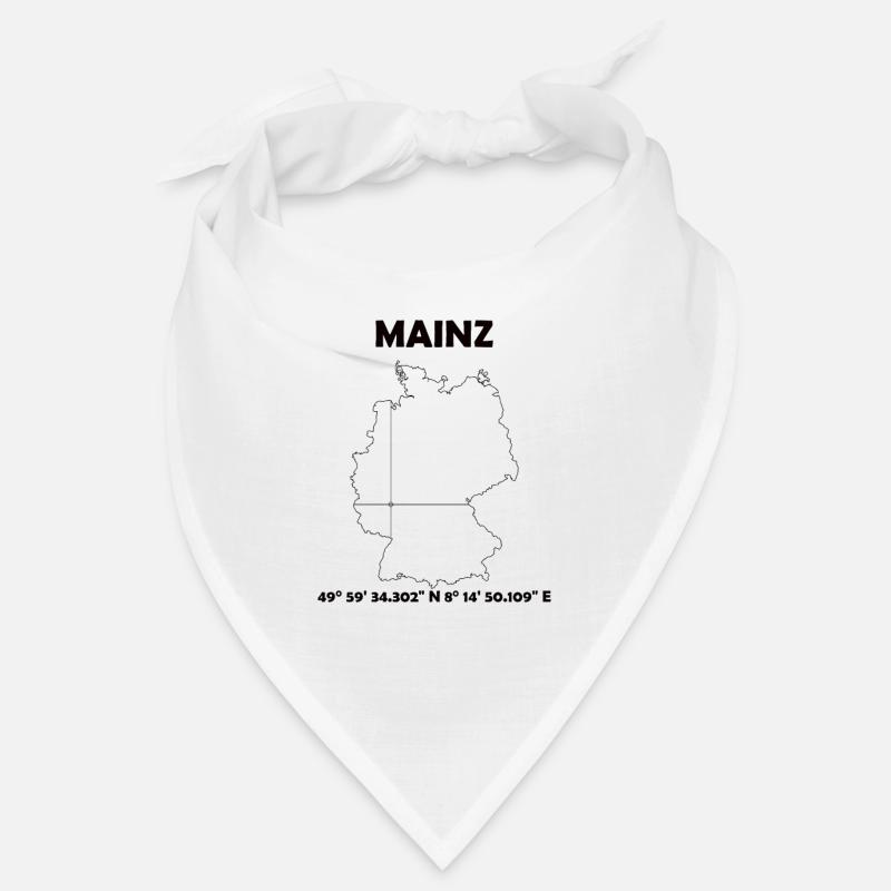 Mainz Karte - Bandana - Weiß