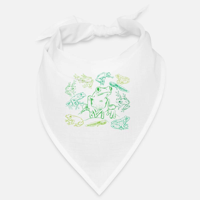 Tadpole Frog Toad Collage Frog Lovers Bandana