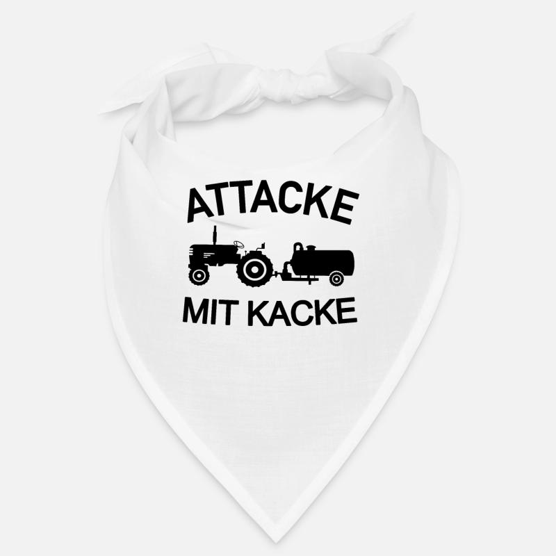 Attacke mit Kacke Traktor Bauer Güllewagen Bandana