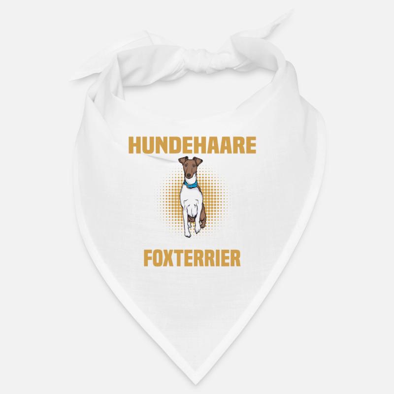 Foxterrier Drahthaar Kuscheltier - Bandana - Weiß