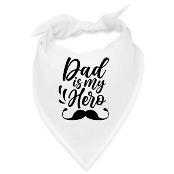 Papa Ist Mein Held Vater Vatertag Vaterschaft - Bandana - Weiß - Vorne