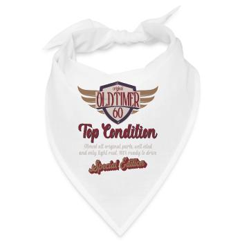 60 Jahre Oldtimer Top Zustand 60. Geburtstag - Bandana - Weiß - Vorne