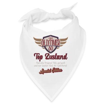 80 Jahre Oldtimer Top Zustand 80. Geburtstag - Bandana - Weiß - Vorne
