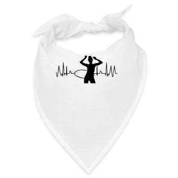 Herzfrequenz Hula Puls Hoop Hulahoop Hullern - Bandana - Weiß - Vorne