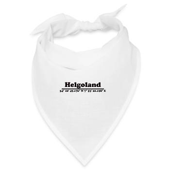 Helgoland Koordinaten - Bandana - Weiß - Vorne
