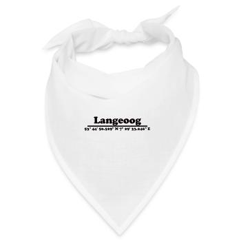 Langeoog Koordinaten - Bandana - Weiß - Vorne