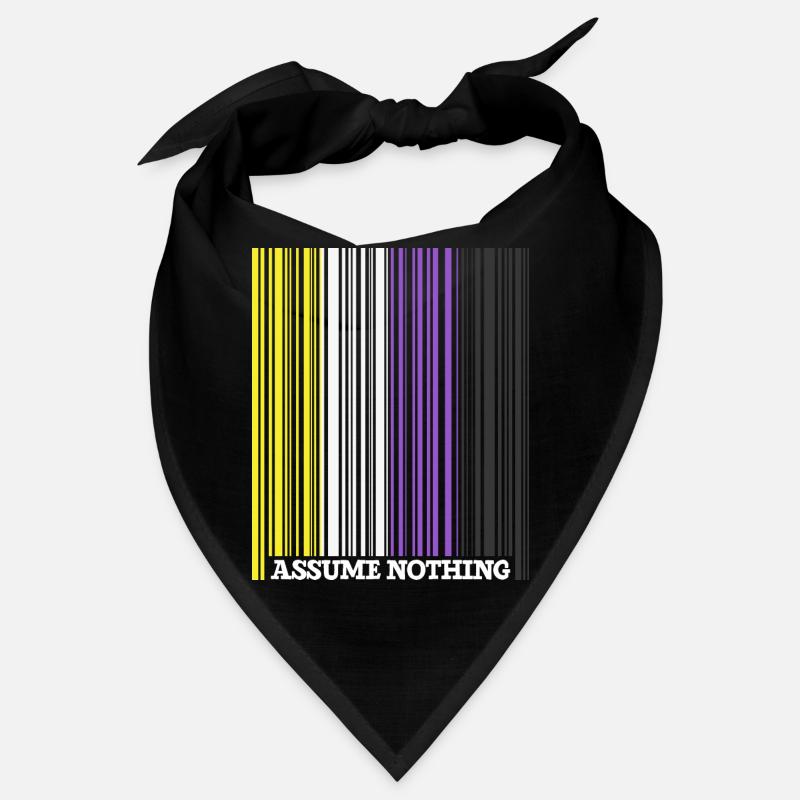 Nonbinary Flag Barcode Enby Genderqueer LGBT Bandana