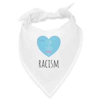 Gegen Rassismus Faschismus - Bandana - Weiß - Vorne