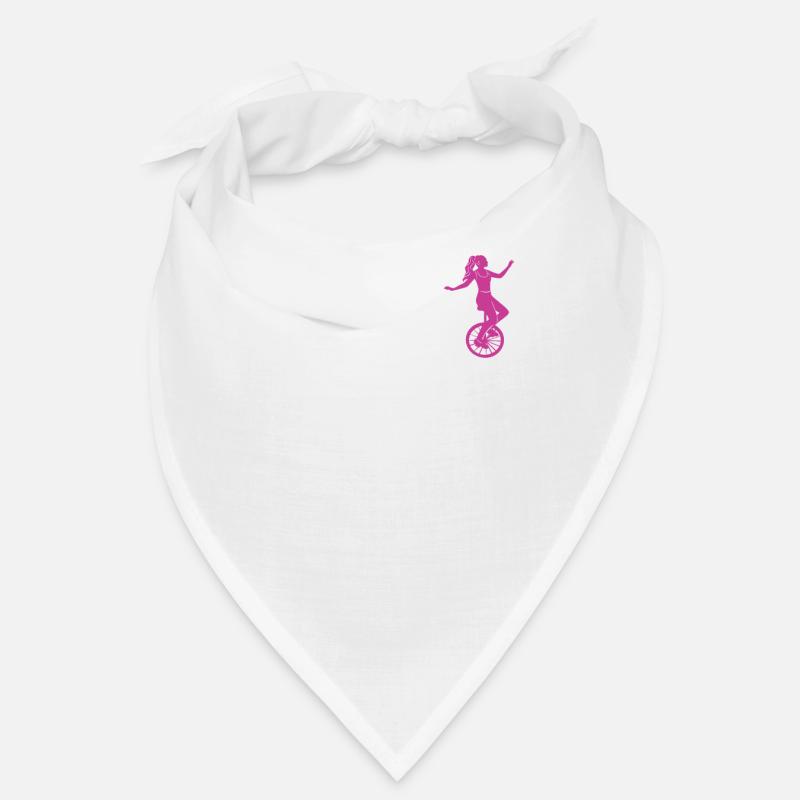 Einrad Evolution Einradfahrerin Herzschlag Zirkus - Bandana - Weiß