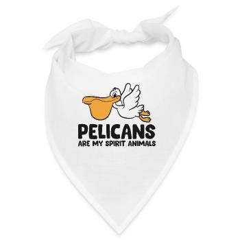Pelikane sind meine Geisttiere Lustiger Pelikan - Bandana - Weiß - Vorne