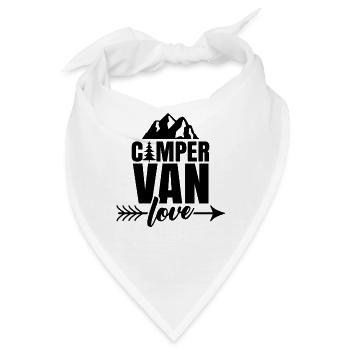 Campervan Liebe Wohnmobil Wohnwagen Camper Van - Bandana - Weiß - Vorne
