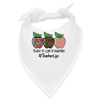 Teach Love Inspire Teacher Life - Bandana - Weiß - Vorne