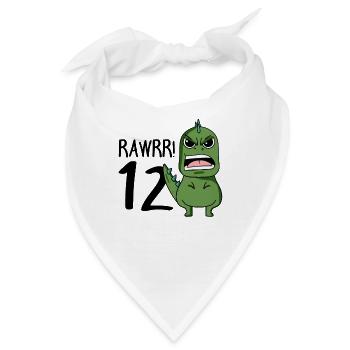 12. Geburtstag - 12 Jahre alt - Ich bin 12 - Bandana - Weiß - Vorne