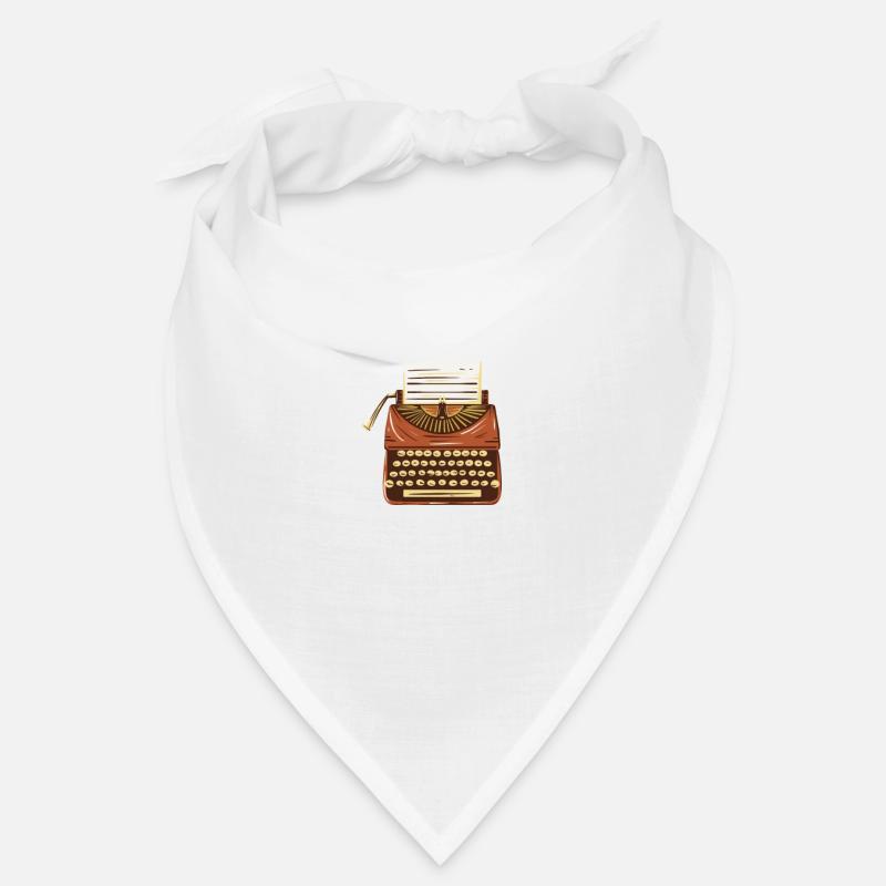 Typewriter Writing Writer I Write My Own Story - Bandana - Weiß