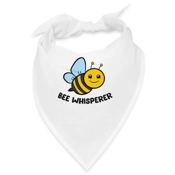 Funny Bee Lover Bee Whisperer - Bandana - Weiß - Vorne