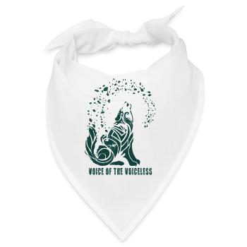 Earth Day Wolf Silhouette Tierschutz Tierschützer - Bandana - Weiß - Vorne